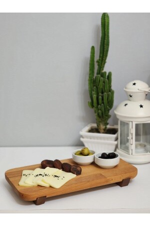 NATURAL PRESENTATION BOARD WITH 2 COLORS LEGS CHEESE FRUIT PRESENTATION TRAY PRA-9327280-6025 - HBS Art Design