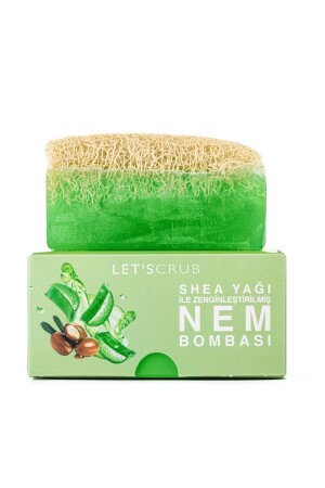 Natural Pumpkin Fiber Aloe Vera Soap - Moisture Bomb Enriched with Shea Butter 130 GR aloevera - LET'SCRUB