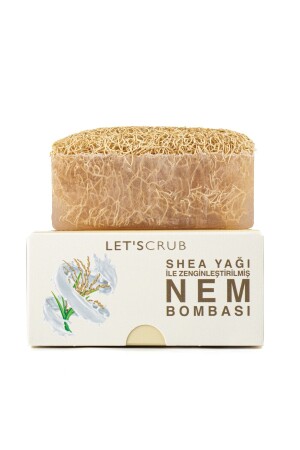 Natural Pumpkin Fiber Rice Soap - Moisture Bomb Enriched with Shea Butter 130 GR rice soap - LET'SCRUB