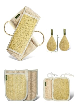 Natural Pumpkin Loofa Scrub Set, Pumpkin Hammam Peeling Set. LAM001001 - lamina