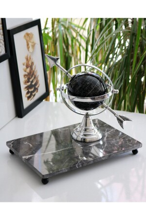 Natural Real Marble Stand Presentation Tray with Legs Decorative Marble Tray 30x20 Cm gmbss432 - Gemboss