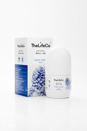 Natural Roll-on White Cedar(MAN) 60 ml (DOES NOT CONTAIN ALCOHOL-ALUMINUM-PARABEN-SYNTHETIC FRAGRANCE) - Thelifeco