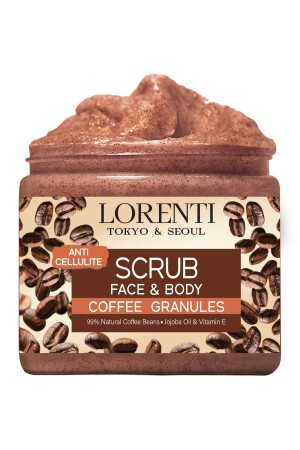 Natural Sıkılaştırıcı Kahveli Yüz Ve Vücut Peeling 500ml - Lorenti