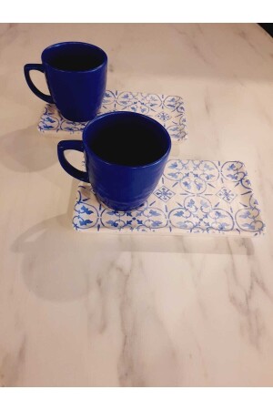 Natural Stone Coffee Serving Set for 2 Persons 022-952 20594 A - Keramika