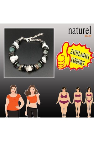 Natural Stone Slimming Bracelet - Weight Form Regime Aid -moon Stone-fluorite-hematite Slimming Anchor - Naturel Tılsım