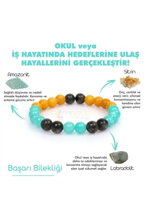 Natural Stone Success - Achieving Goals Student Talisman Bracelet (LABRADORITE - CITRINE - AMAZONITE NATURAL STONE) - Mystic Energy