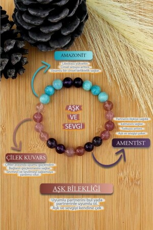 Natural Stone Women Men Love Affection Beloved Bracelet Amazonite Amentist Freckle Quartz Bracelet - Lalibo