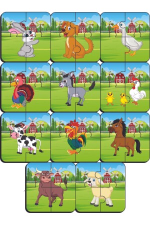 Natural Wooden 11 Piece 4 Piece Jigsaw My Baby's First Puzzle Set - Sipylum