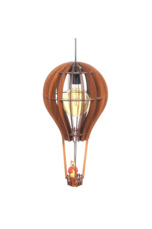 Natural Wooden MDF 3D Puzzle Laser Flying Balloon Chandelier for Children Teenager's Room - Trinket Bulb Not Included DECARTAVZ0063 - hü ma tasarım ve aksesuar
