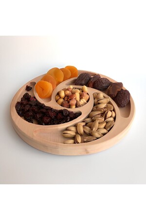 Natural Wooden Spiral Snack Serving Plate DASCS01 - Genel Markalar