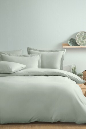 Naturalis Double Ranforce Washable Duvet Cover Set - Sage YTSGRPIST-1490525 - Puffy