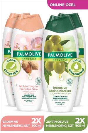 Naturals Almond and Intense Moisturizing Olive Essence Shower Gel for Sensitive Skin 500 ml X4pcs 87189513677086 - Palmolive