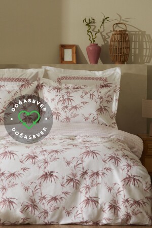 Nature Lover Grove Bamboo Double Duvet Cover Set Mercan 200. 22. 01. 0026 - Karaca Home