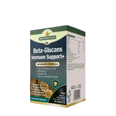 Natures Aid Beta-Glucans Immune Support+ (90 Tablets) - Natures Aid