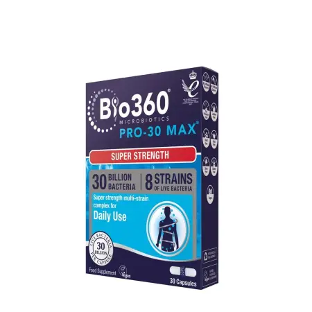 Natures Aid Bio360 Pro-30 MAX (30 Billion Bacteria) (30 Capsules) - Natures Aid