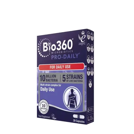 Natures Aid Bio360 Pro-Daily (10 Billion Bacteria) (30 Capsules) - Natures Aid