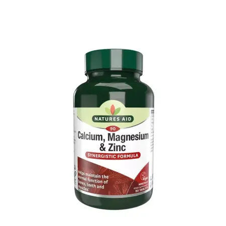 Natures Aid Calcium, Magnesium + Zinc (90 Tablets) - Natures Aid