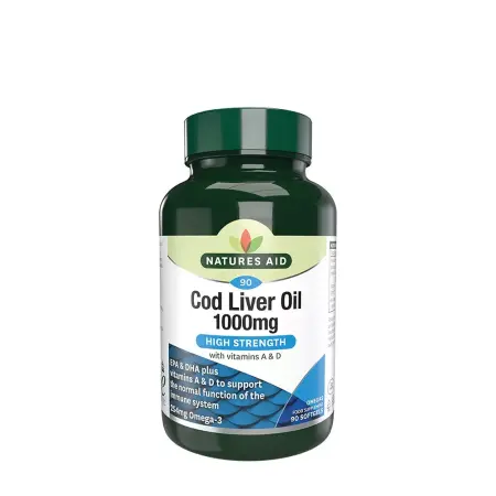 Natures Aid Cod Liver Oil 1000 mg (90 Softgels) - Natures Aid