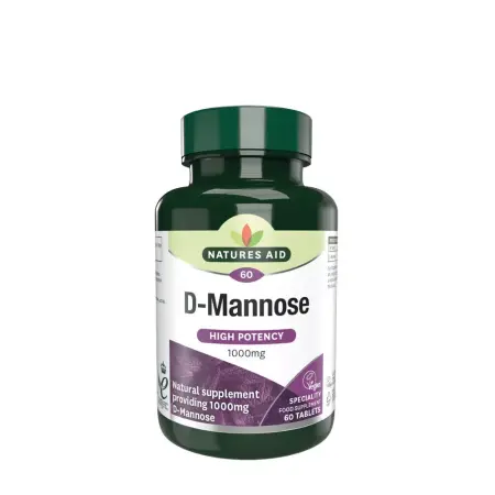Natures Aid D-Mannose 1000 mg (60 Tablets) - Natures Aid