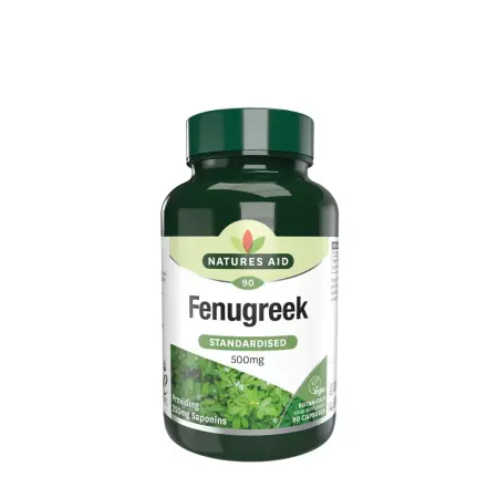 Natures Aid Fenugreek Standardised 500 mg (90 Capsules) - Natures Aid