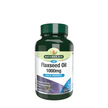 Natures Aid Flaxseed Oil 1000 mg (90 Softgels) - Natures Aid