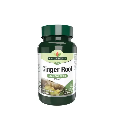 Natures Aid Ginger Root Standardised 500 mg (90 Tablets) - Natures Aid