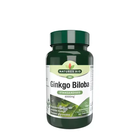 Natures Aid Ginkgo Biloba Standardised 120 mg (90 Tablets) - Natures Aid