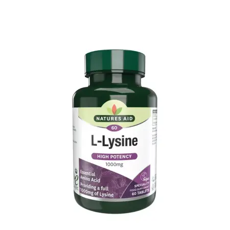 Natures Aid L-Lysine 1000 mg (60 Tablets) - Natures Aid