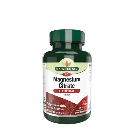 Natures Aid Magnesium Citrate (60 Capsules) - Natures Aid