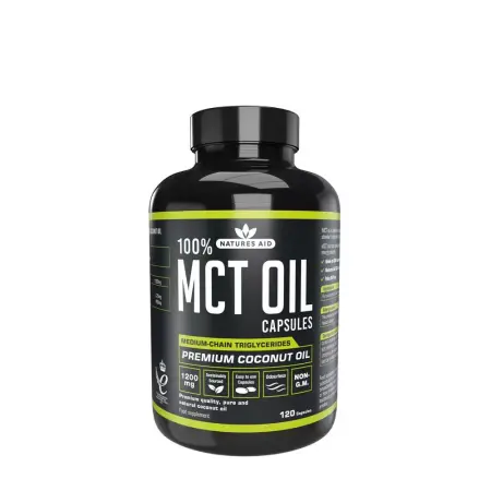 Natures Aid MCT Oil Capsules (120 Capsules) - Natures Aid