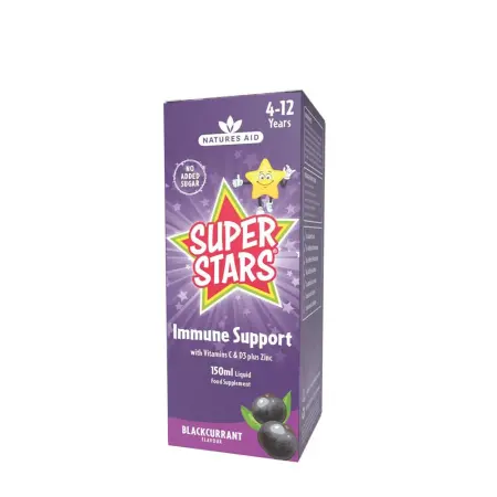 Natures Aid Super Stars Immune Support - Blackcurrant Flavour (150 ml) - Natures Aid