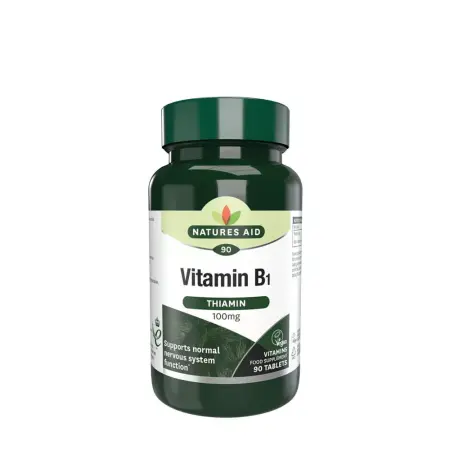 Natures Aid Vitamin B1 100 mg (90 Tablets) - Natures Aid