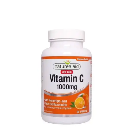 Natures Aid Vitamin C 1000 mg - Low Acid (90 Tablets) - Natures Aid