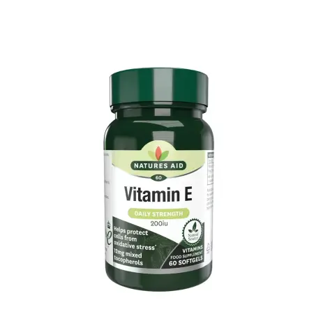 Natures Aid Vitamin E 200 IU (60 Softgels) - Natures Aid