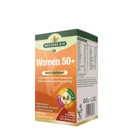 Natures Aid Women's 50+ Multi-Vitamins & Minerals (30 Capsules) - Natures Aid