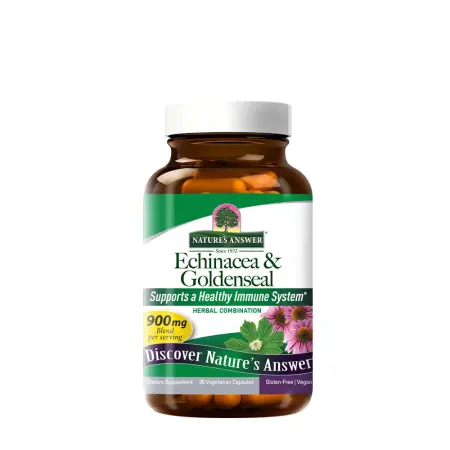 Nature's Answer Echinacea and Goldenseal (90 Veg Capsules) - Nature's Answer