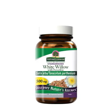 Nature's Answer White Willow with Feverfew (60 Veg Capsules) - Nature's Answer