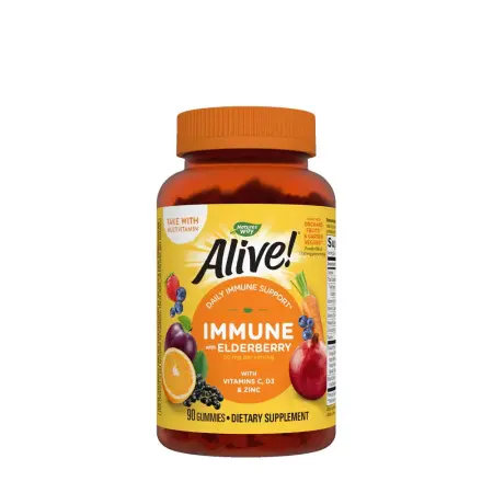 Nature's Way Alive!® Premium Immune Gummies (90 Gummies, Cherry & Grape) - Nature's Way