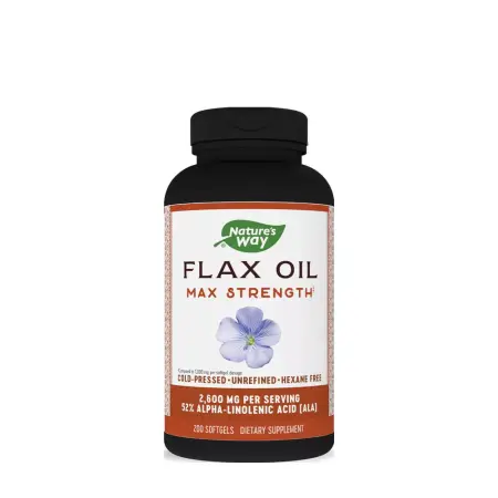 Nature's Way Flax Oil Max Strength (200 Softgels) - Nature's Way
