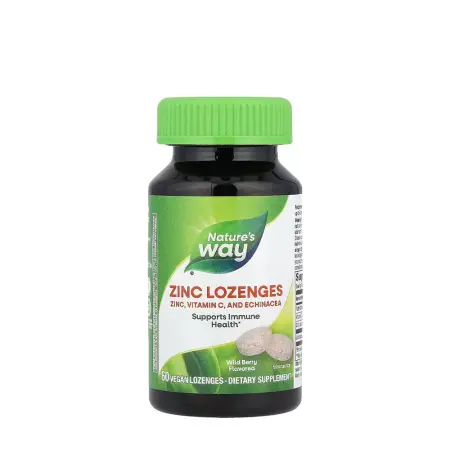 Nature's Way Zinc Lozenges (60 Lozenges, Wild Berry) - Nature's Way
