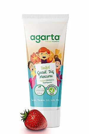 Natürliche fluoridfreie Kinderzahnpasta Erdbeere 75 ml - Agarta