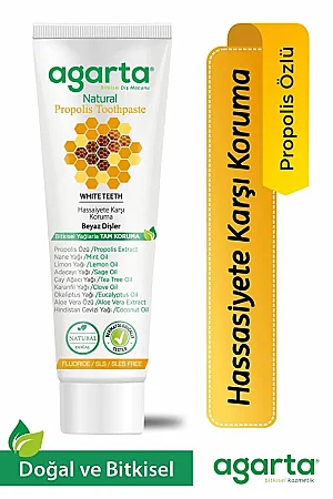 Natürliche Propolis-Zahnpasta ohne Fluorid, 100 ml/130 g - Agarta