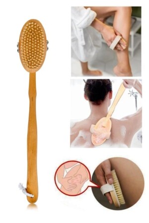 Natürliche Rosshaar-Cellulite-Bürste, langes Rosshaar mit Holzgriff - Kitchen Beauty