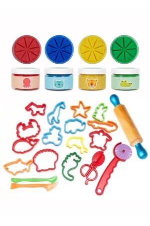 Natürliche Spielknete 19-teiliges Basisset 4x150gr - Bonnie Play Dough