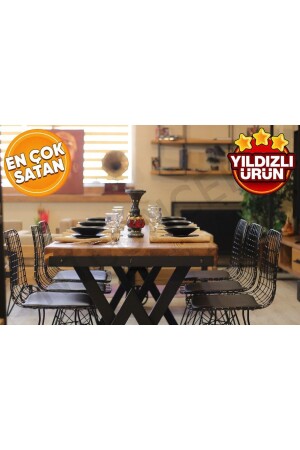 Natürlicher Holztisch in heller Walnussfarbe, V-Bein-Tisch (100 cm, 250 cm, Höhe 76 cm), nur Tisch TYC4ZCY72N169245670830884 - NT Concept