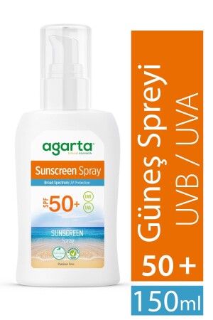 Natürliches Sonnenspray 50 Faktor 150 ml (FÜR KINDER GEEIGNET) - Agarta