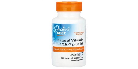 Natürliches Vitamin K2 MK7 mit MenaQ7 plus Vitamin D3 - POWERBODY