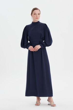 Navy Blue Nora Dress - Birgül Bektaş