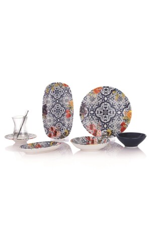 Navy Blue Sophie Breakfast Set 32 ​​Pieces 1S6415-02001-LAC02 - Schafer