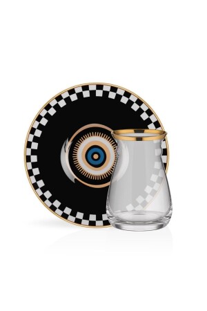 Nazar Black Single Tea Set 02GLR 12271 - Glore